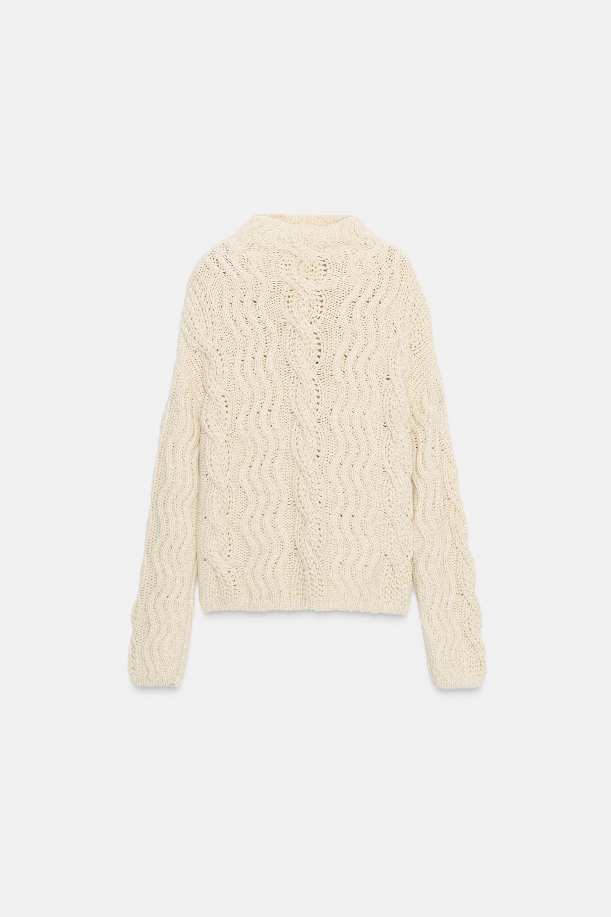 WOOL CABLE-KNIT JUMPER